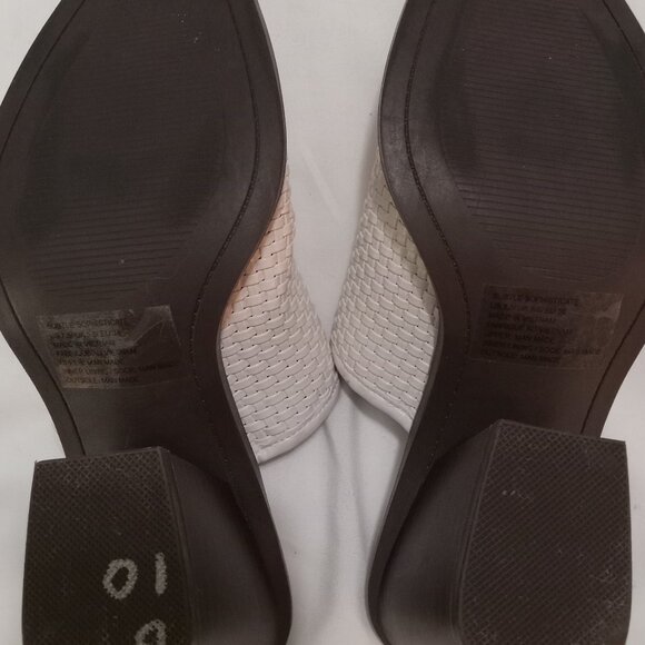 JUSTFAB-Faux Leather Subtle Sophisticate Mule/Slides Color Bone-Size 7.5 - Picture 6 of 8